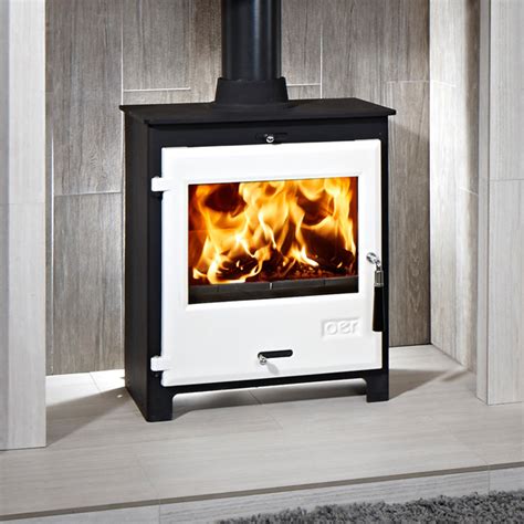 Oer 7 Multi Fuel Stove With White Enamel Door