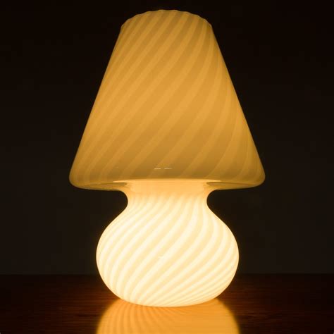 Gro E Wirbel Mushroom Tischlampe Aus Muranoglas Von Paolo Venini F R