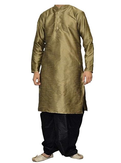 Men S Indian Dhoti Kurta Set Silk Blend Traditional Ethnic Wear Dress