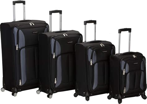 Rockland Impact Softside Spinner Wheel Luggage Black 4