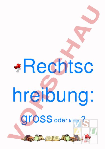 Arbeitsblatt Gross Und Kleinschreibung Deutsch Rechtschreibung