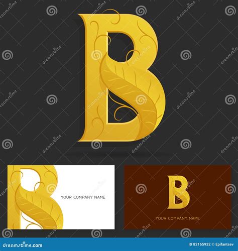 Logoikonen Designschablone Des Buchstaben B Goldenes Zeichen Mit Einem