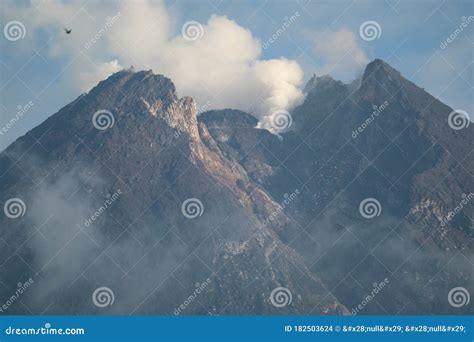 The Peak Of Mount Merapi The Most Active Volcano In The World Stock