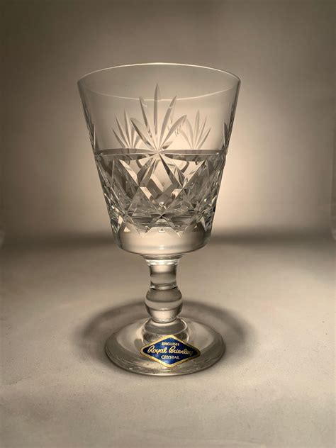 Royal Brierley Crystal Bruce Cut Wine Glass Or Glasses 5 12 4cm Tall 1st Etsy Uk