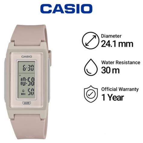 Casio General Lf Wh Pink Resin Band Women Youth Watch Jam Tangan