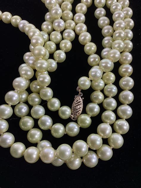 Lot 14k Clasp And Pearl Necklace