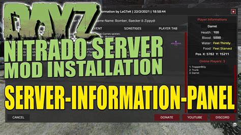 Server Information Panel Auf Nitrado Server Installieren DayZ Server