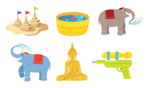 Happy Songkran Festival Icon Vector Art At Vecteezy