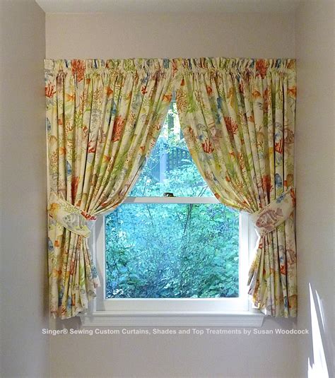 Rod pocket curtains with tie-backs are perfect for dormer windows. | Custom drapery, Curtains ...