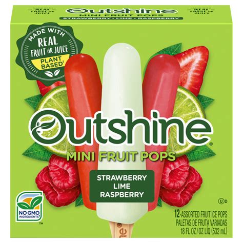 Save On Outshine Strawberry Lime Raspberry Assorted Mini Fruit Ice Bars