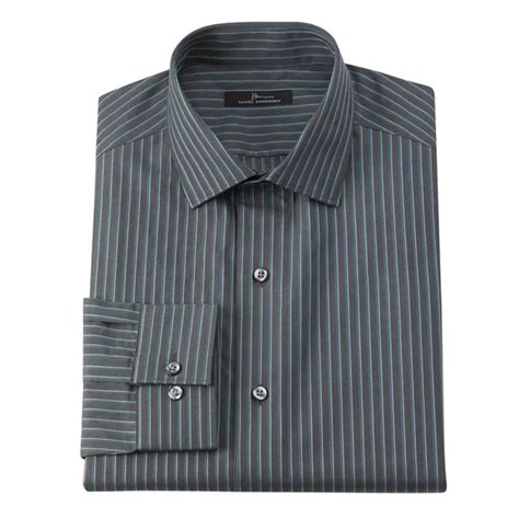 Marc Anthony Slim Fit Striped Easy Care Spread Collar Dress Shirt Men