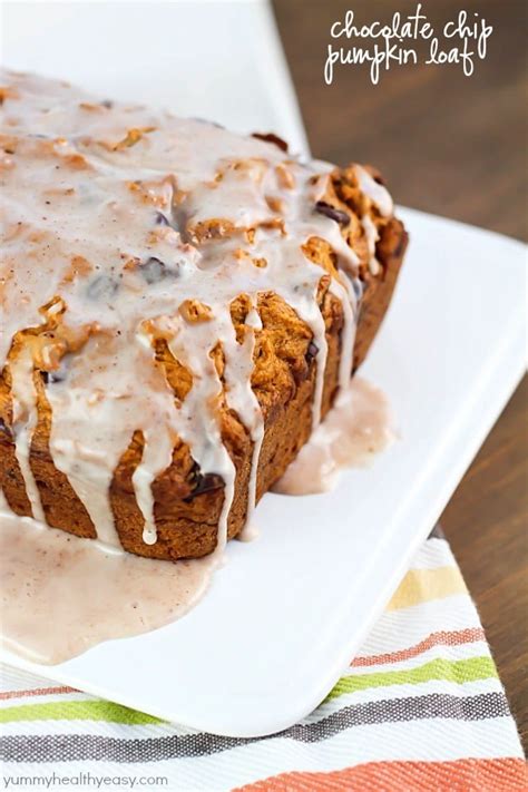 Chocolate Chip Pumpkin Loaf Yummy Healthy Easy