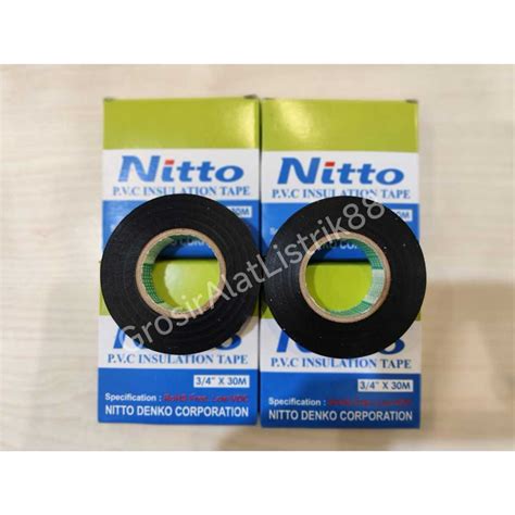 Jual Isolasi Listrik Nitto Original Tape Hitam PVC Kabel Nitto 3 4