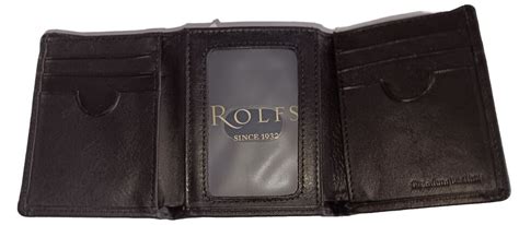 Rolfs Woodgain Billfold Leather Wallet Brown Ebay