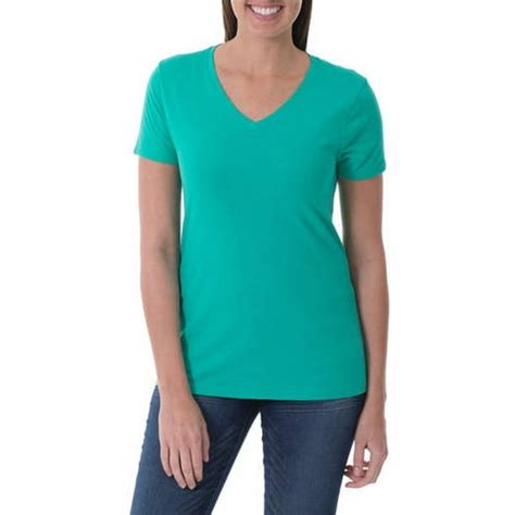 Faded Glory Faded Glory Womens Short Sleeve V Neck T Shirt