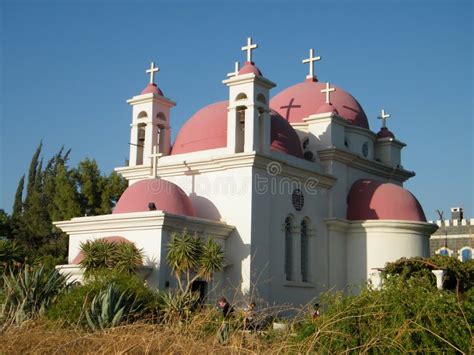 Kapernaum View Of Orthodox Church Stock Photo Image Of East