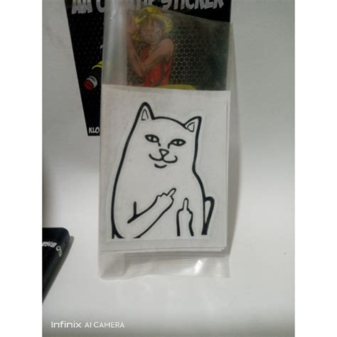 Jual Sticker Cutting Kucing Fuck Bisa Untuk Motor Helm Mobil Sepeda