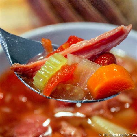 Crock Pot Ham Bone Vegetable Soup 101 Cooking For Two