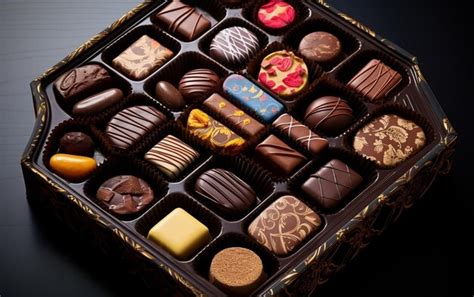 Premium Ai Image Indulgent Delights Box Of Chocolates Tempting The