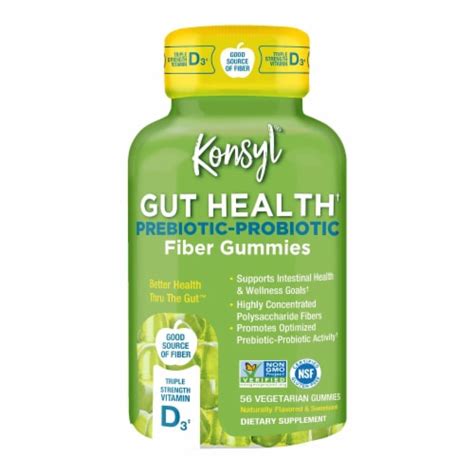 Konsyl® Gut Health Prebiotic Probiotic Fiber Supplement Gummies 60