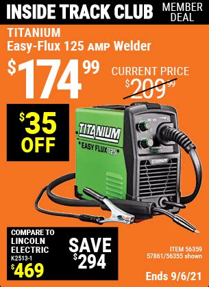 TITANIUM Titanium Easy Flux 125 Welder For 174 99 Harbor Freight