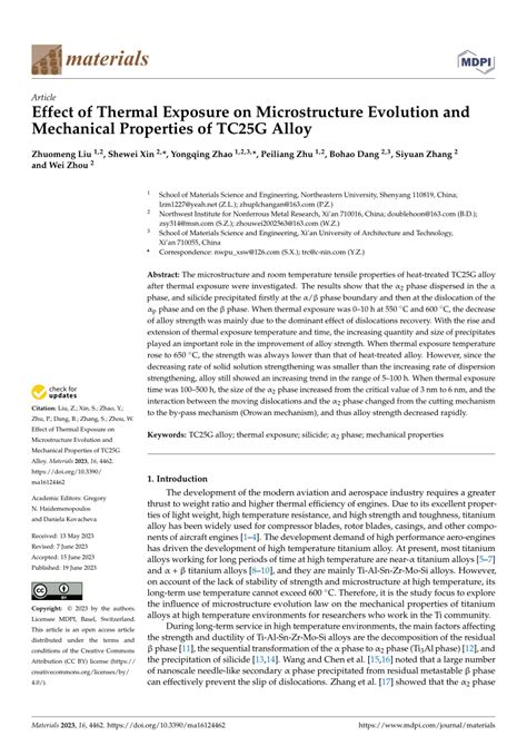 Pdf Effect Of Thermal Exposure On Microstructure Evolution And