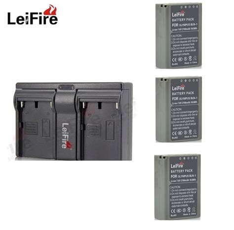 Leifire Pcs Bln Lithium Ion Batteries With Usb Dual Charger