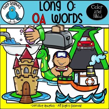 Long O Oa Words Clip Art Set Chirp Graphics By Chirp Graphics