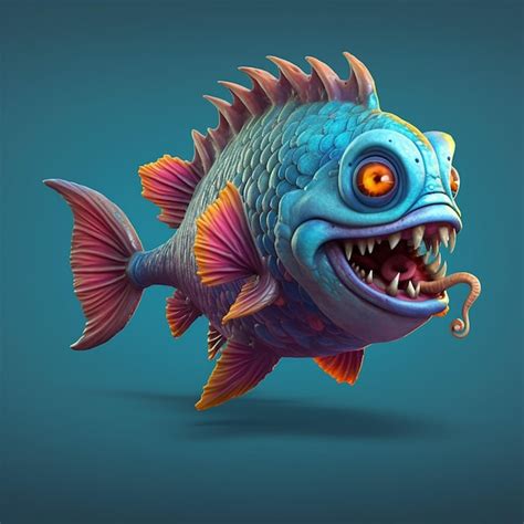 Premium Photo A Fish With Sharp Teeth And A Mouth That Has A Sharp Teeth