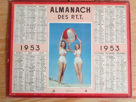 Calendrier Almanach Vacances Femmes Sur La Plage Facteur Poste