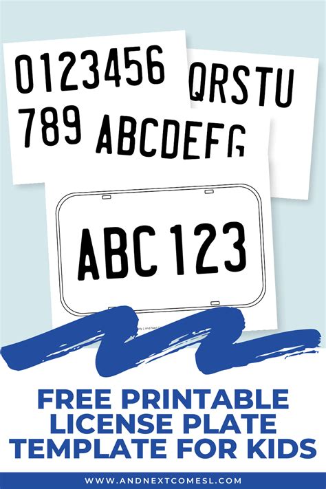 Editable Printable License Plate Template