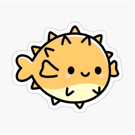 "Pufferfish" Sticker for Sale by littlemandyart | Redbubble