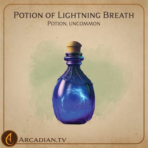 Potion Of Lightning Breath Dnd Magic Item Arcadian Media