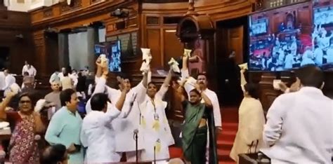 Rajya Sabha Adjourned Till 12 Noon Amid Opposition Ruckus