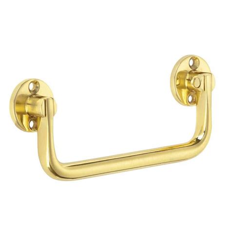 Lifting Handle Polished Brass Unlacquered Broughtons Lighting And Ironmongery