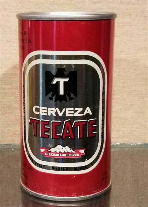 S Early Ring Pull Mexico Tecate Straight Steel Pull Tab Beer Can