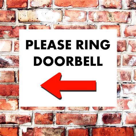 Please Ring The Doorbell Wall Sign Plaque Weather Proof High Etsy Uk