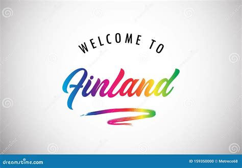 Welcome To Finland Poster Stock Vector Illustration Of Beautiful