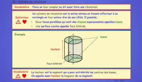 Cours De Maths Ch Prisme Droit Et Cylindre De R Volution