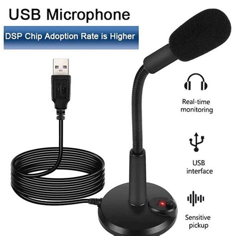 USB USB-микрофон 3,5 мм, записывающий микрофон, новый компьютерный ...