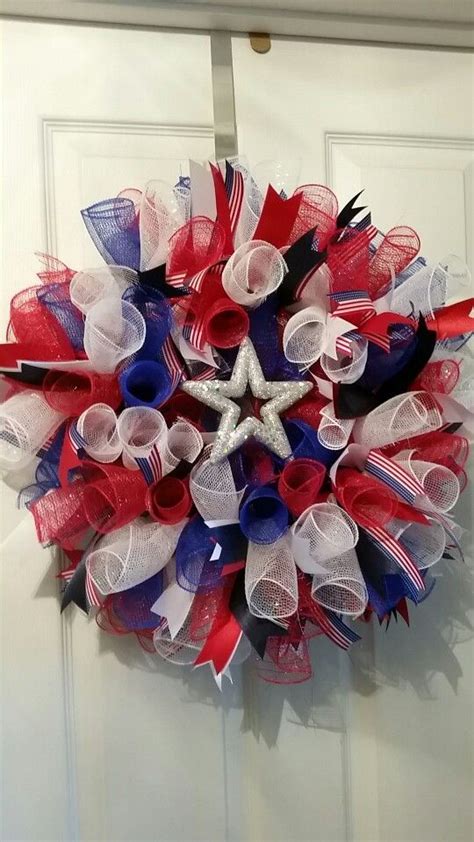 Deco Mesh 4th Of July Wreathuse This Style To Make The Texas Wreath