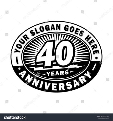 40 Years Anniversary Anniversary Logo Design Stock Vector (Royalty Free ...