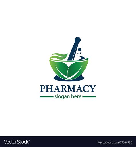 Creative Pharmacy Concept Logo Design Royalty Free Vector