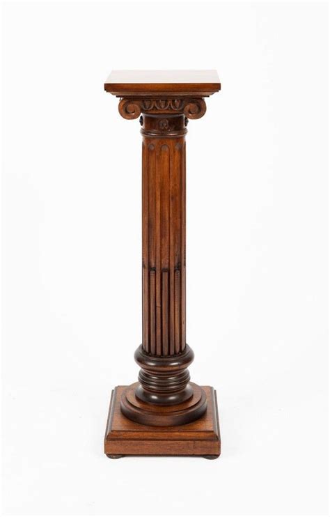 Italian Classical Ionic Timber Pedestal Mid 20th Century 91cm High Pedestals Furniture