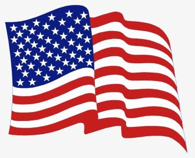 Us Flag Waving Clipart, HD Png Download - kindpng