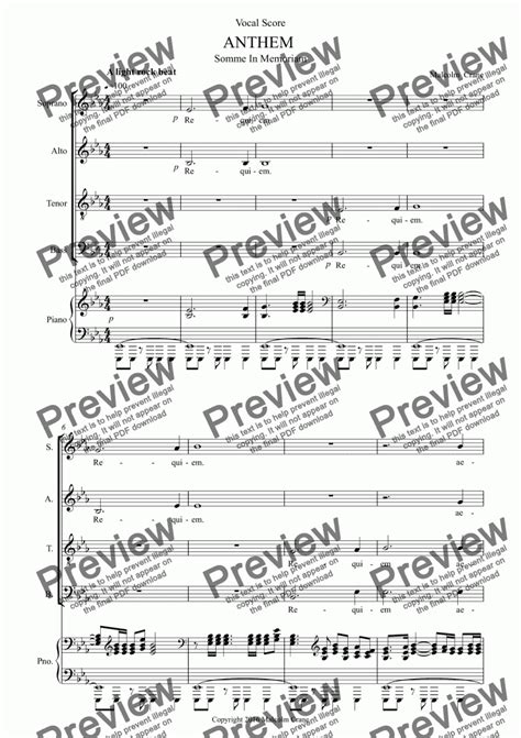 Anthem Download Sheet Music Pdf File