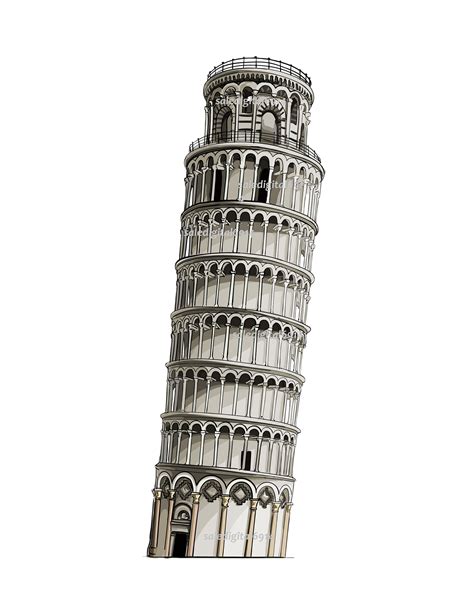 Leaning Tower Of Pisa Svg Italy Background Monument Png Eps