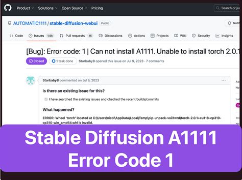 How To Fix Stable Diffusion A1111 Error Code 1