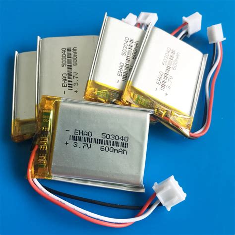 Pcs Jst Xhr Mm Pin V Mah Lipo Polymer Lithium Rechargeable