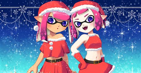 スプラトゥーン 百合イカちゃんのクリスマスカード マノのイラスト Pixiv